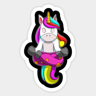 Unicorn at Yoga Exercise Sticker